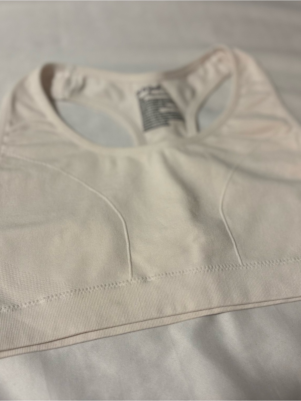 Cat & Jack Cream Seamless Racerback Sports Bra